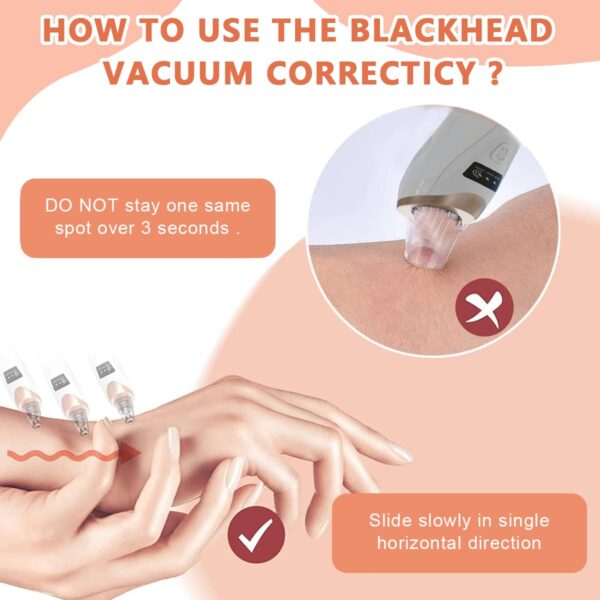 face vacuum blackhead remover pore cleaner | electric deep cleansing tool for nose & face - Image 6