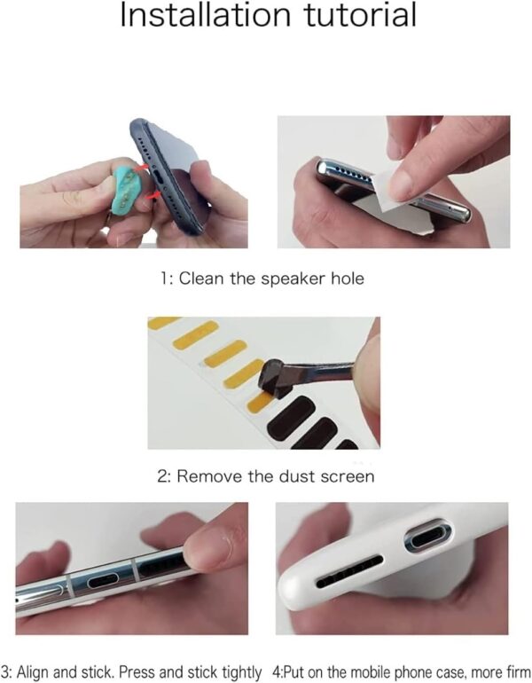 10 pcs (one strip) protect mobile phone dustproof net stickers speaker - Image 8