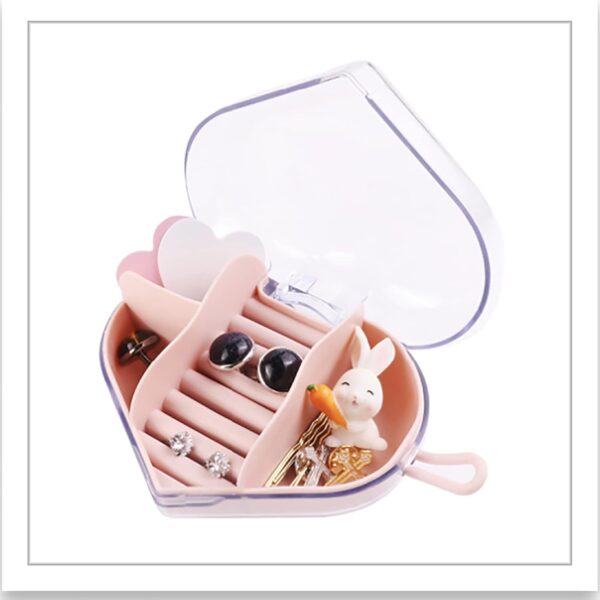jewellery box organiser small travel jewelry storage case for rings earrings necklace bracelets jewelry gift box(random color) - Image 3