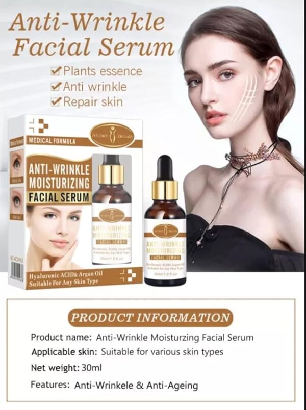 aichun beauty anti-wrinkle moisturizing facial serum hyaluronic acid argan oil | suitable for any skin type | 30ml | 1 fl.oz - Image 10