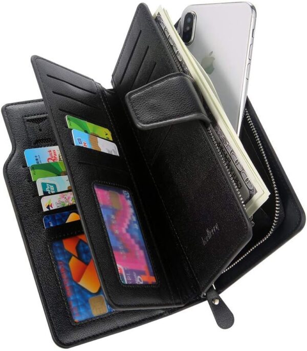 new men wallets pu leather business long zipper large capacity quality male purse with card holder multi-function wallet for men ( random color ) - Image 8
