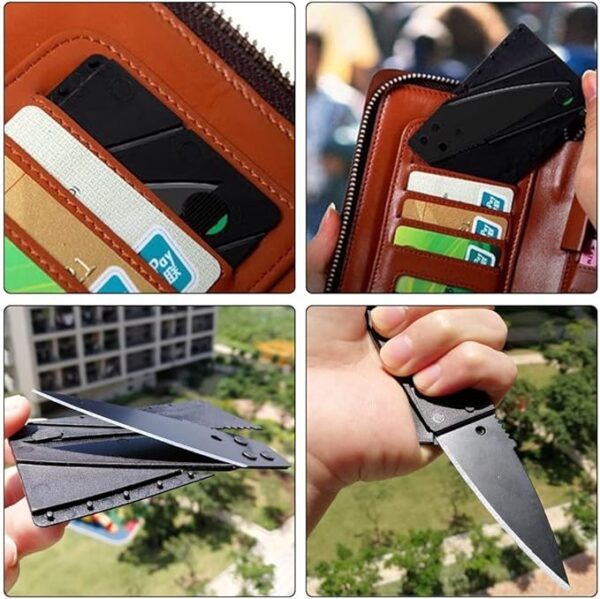card folding knife | pocket safety cardsharp blade small pocket survival knive for camping, survival, fishing, emergencies - Image 9