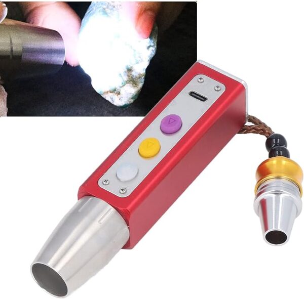 portable small jade jewelry gemstone currency notes identification led flashlight | gemstone detector torch with display (random color)