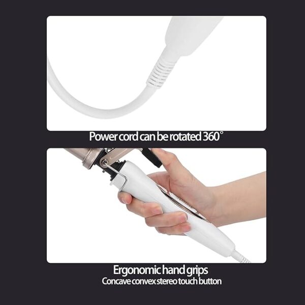 hair crimper, 5 barrel easy curling iron wand 14 levels temperature adjustable for do hairstyle for girls for curly hair - Image 3