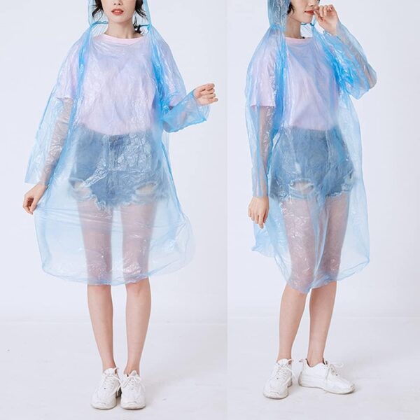 portable raincoat ball disposable raincoats waterproof transparent rain cover emergency coat (random color)