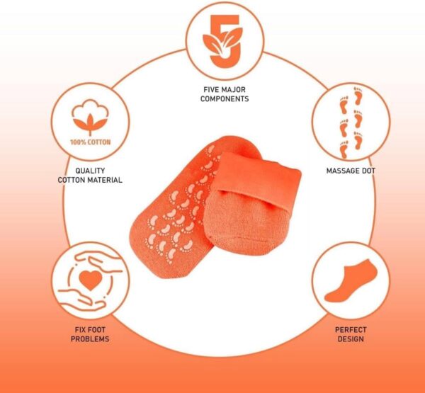 spa gel socks, ultra soft silicone full foot/heel protection socks - Image 9