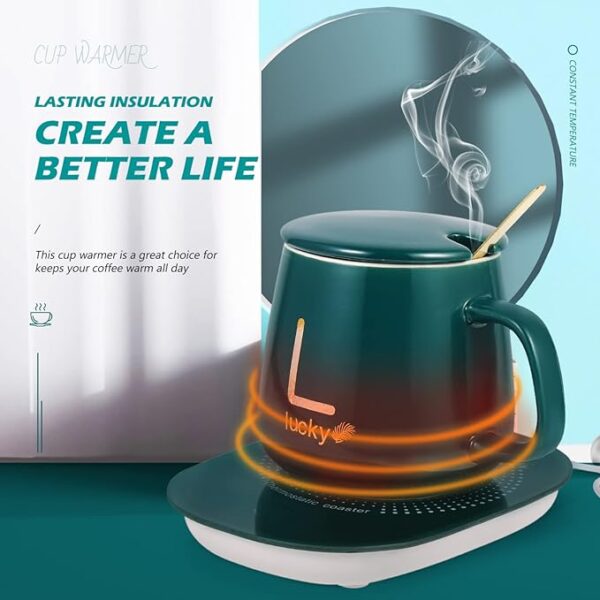 electric heated coffee mug with temperature controlled pad (random color) - Image 8