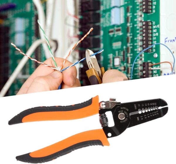 stripping pliers, multifunctional stainless steel wire cable stripping pliers cutting tool wire cutter, long-nose multi-purpose electrician tool ( random color ) - Image 3