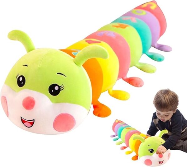 110 cm - caterpillar figures plush toy - stuffed charm caterpillar pillow toy | colorful figure sleeping plush toy - Image 4