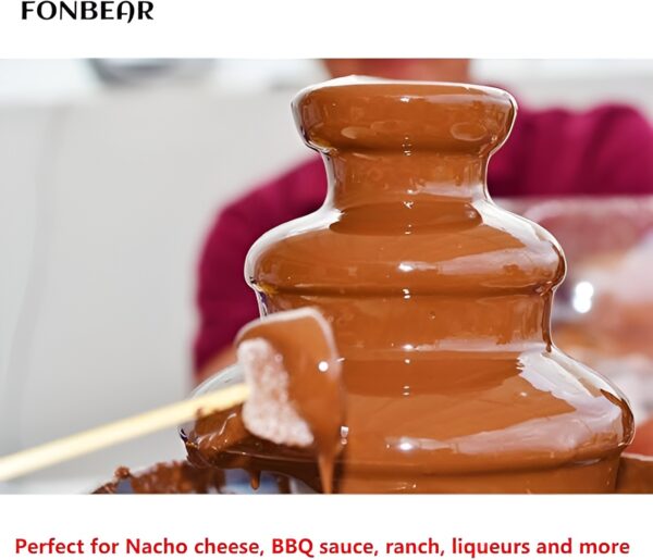 chocolate fountain 3-tier mini chocolate tower three layer melting fondue pot - Image 10