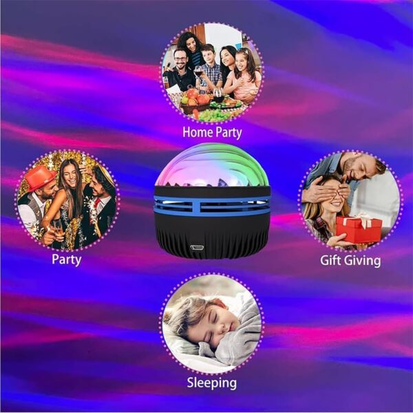 led starry galaxy projector night light rotating star moon lamp bedroom aurora projector light atmosphere decor lamps gift light ( with remote ) - Image 6