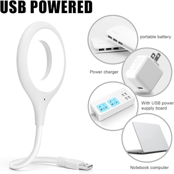 usb talking light | smart voice control usb light for laptop, sound activated | small table lamp, flexible goose neck, for bedroom, bathroom, hallway, nursery, kitchen portable outdoor led night light - Image 10