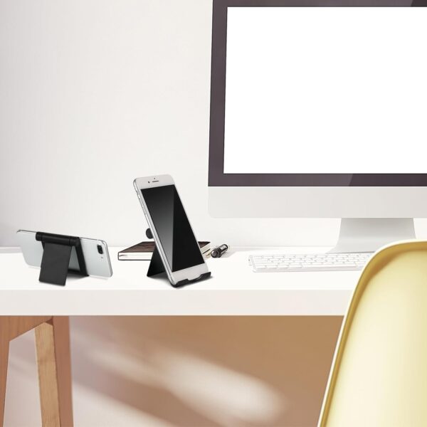 portable mobile phone holder multi-angle universal mobile phone stand 360° rotateable phone holder, foldable smartphone stand (random color) - Image 2