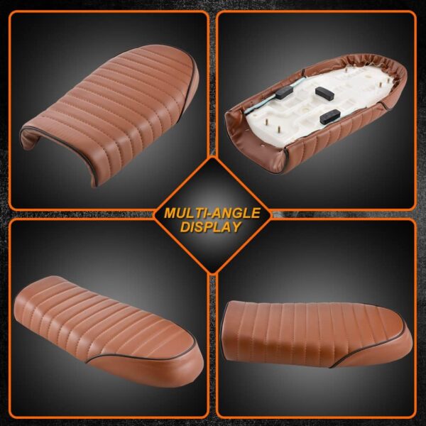 high-quality cafe racer bike seat with complete fitting | compatible with cd 70, 125 & all bikes - Image 5