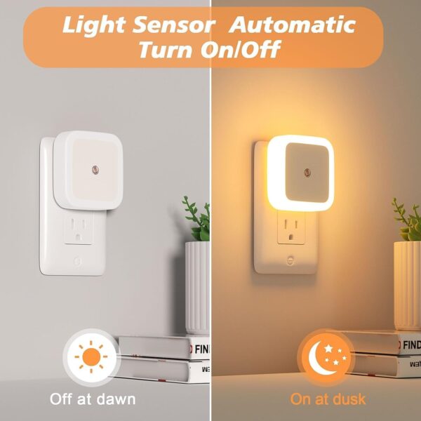 light sensor led night light smart night lamp with automatic sensor energy-efficient night light for bedroom, living room, and bathroom, ideal for decor (white light) - Image 13
