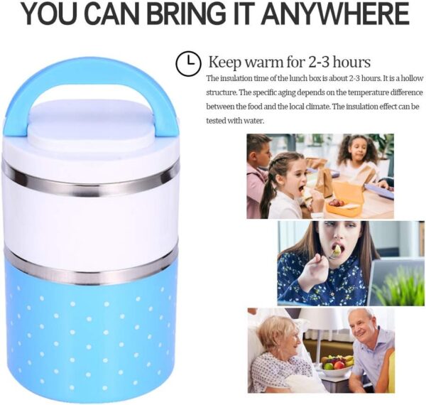 lunch box 2 layer   for kids and adults (random color) - Image 9