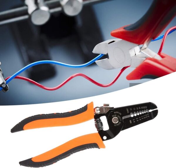 stripping pliers, multifunctional stainless steel wire cable stripping pliers cutting tool wire cutter, long-nose multi-purpose electrician tool ( random color ) - Image 2