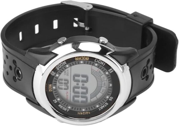 black stylish digital  men's sports watch with alaram & light  (without box ) - Image 5