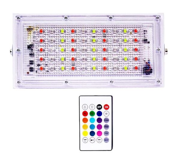 rgb led waterproof flood light | outdoor lighting for christmas, halloween, stage, garden, party - 50w - Image 2