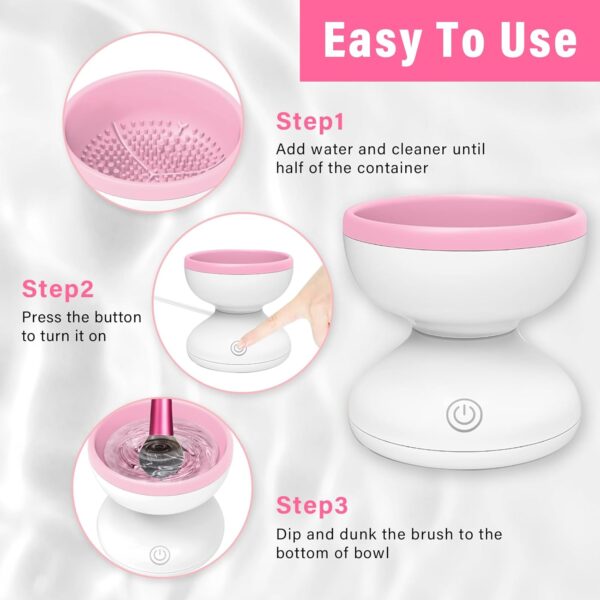 makeup brush cleaner machine, electric makeup brush cleaner(random color) - Image 4