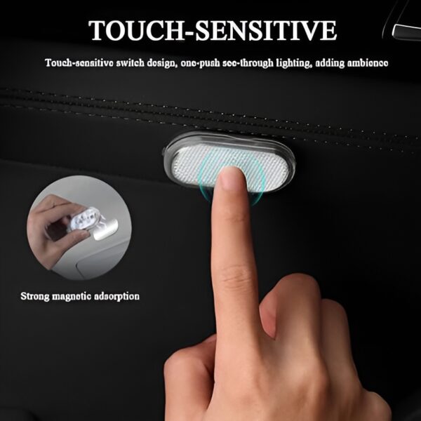 universal rgb touch car led interior lights, usb rechargeable | self adhesive portable led lights for cars rvs and trucks - Image 4