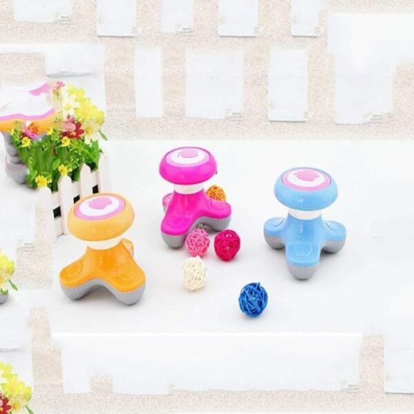 mini hand body massager portable handled triangle vibrational electric massager (random color) - Image 6