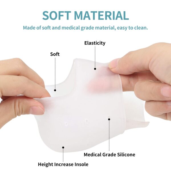 concealed footbed enhancers invisible height increase soft silicone heel insoles wearable heel cushion inserts - Image 11