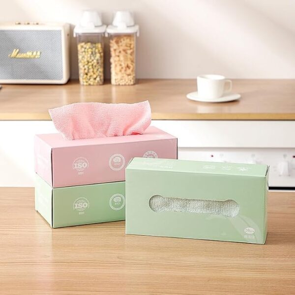 microfiber cleaning reusable clothes | multifunctional kitchen rags super absorbent wipes - 20pcs/box (random color)