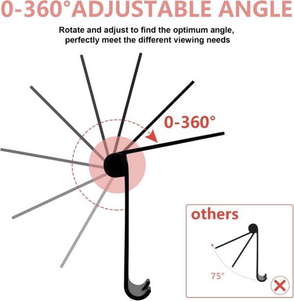 portable mobile phone holder multi-angle universal mobile phone stand 360° rotateable phone holder, foldable smartphone stand (random color) - Image 5
