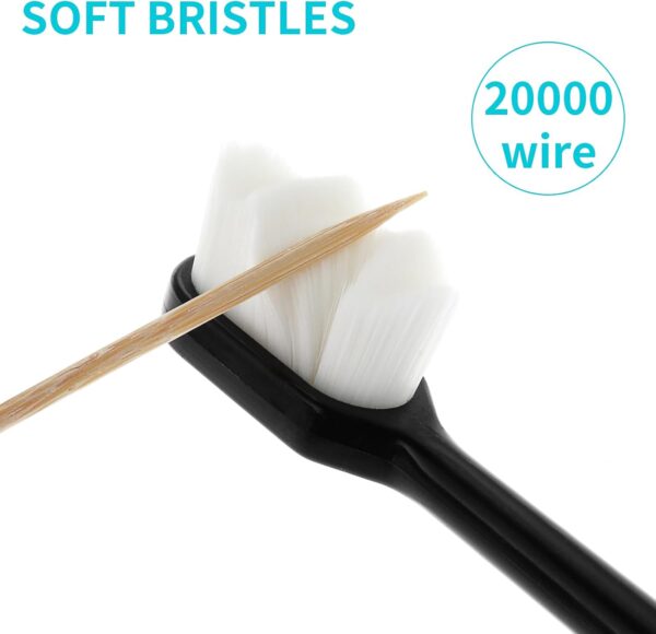 micro nano tooth brush for sensitive gums toothbrush with extra soft floss (random color) - Image 4