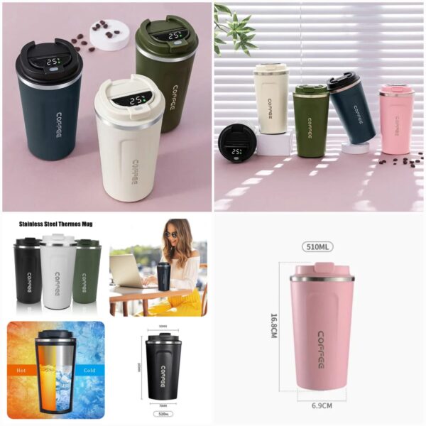 deal pack of 2 - vacuum tea & coffee mug (510 ml) & ear wax cleaner kit (random color) - Image 2