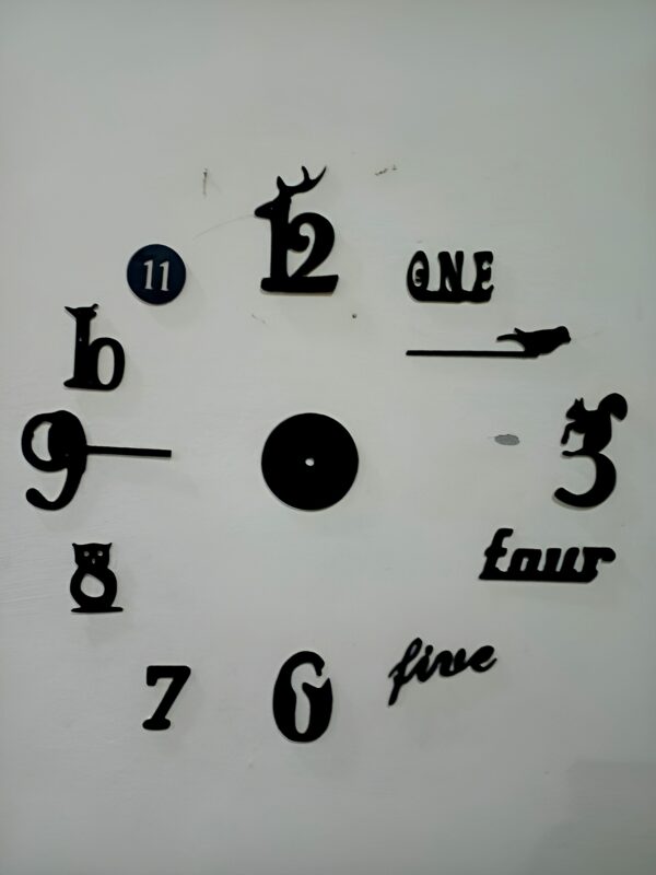 decorative 3d clock / diy clock creative 3d wooden wall clock for home decor