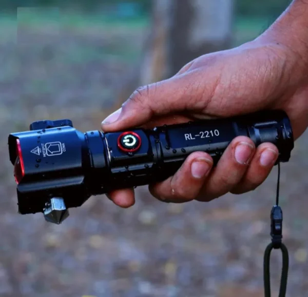 super powerful 2-in-1 emergency flashlight torch & charging bank waterproof led 2210long range flashlight - Image 3