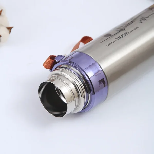 sports vacuum flask 750ml stainless steel water bottle (random color) - Image 3