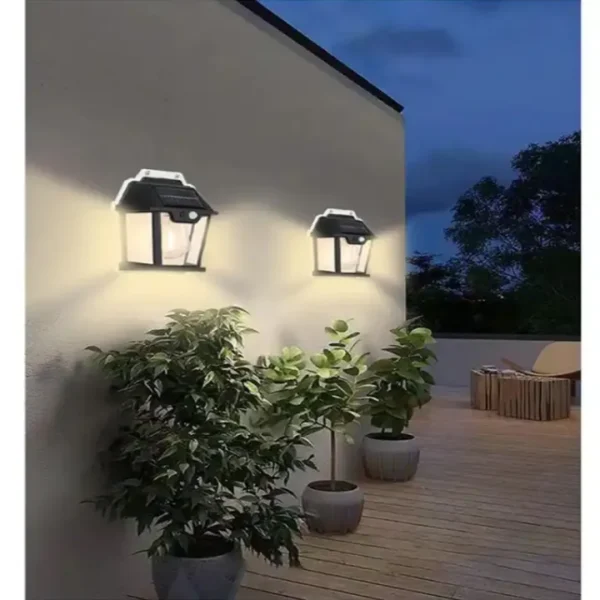 solar rechargeable interaction wall lamp bk-888 | best quality wall lamp | waterproof intelligent induction wall lamp for courtyard garden night light - Image 7