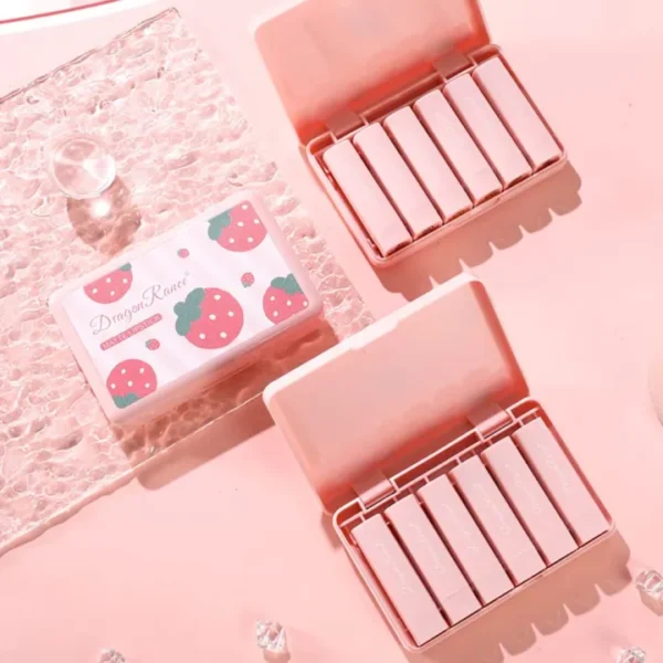 dragon ranee 6 pieces velvet matte pink lipstick set | long lasting makeup waterproof lip gloss for girls & womens - Image 4