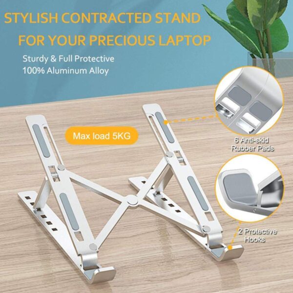 adjustable portable folding notebook stand | foldable laptop stand | laptop table | best quality laptop stand - Image 3