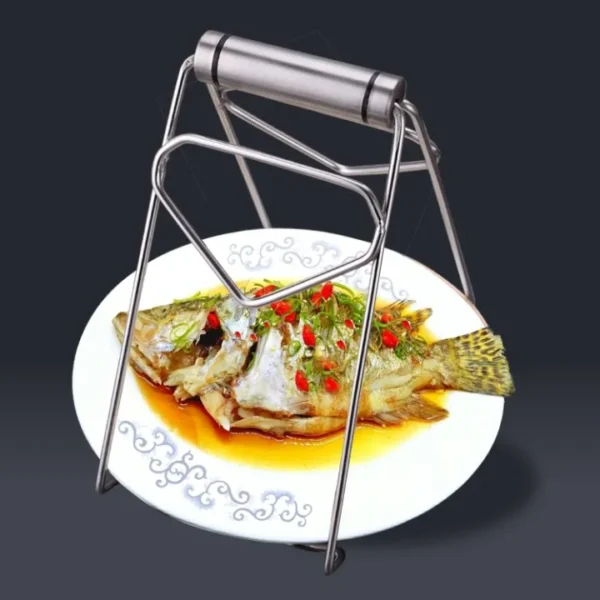 non-slip stainless steel multifunctional hot plate clip dish tray bowl holder gripper clamp kitchen tools - Image 2