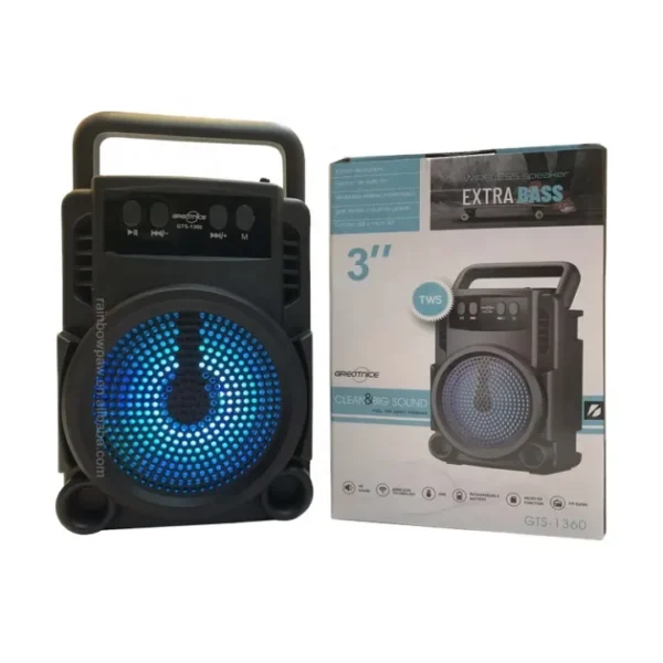 gts-1360 wireless speaker bluetooth rechargeable speaker portable wireless mini 3 inch mini bt speaker - Image 5