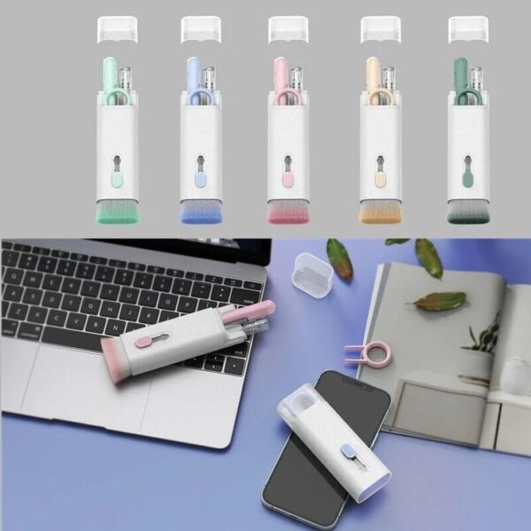 7 in 1 kit scalable keyboard cleaner brush earphone cleaning pen cleaner multifunction cleaning brush (random colors) - Image 18