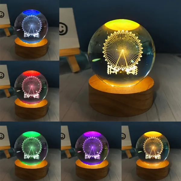 rgb glowing crystal ball night light | warm & romantic atmosphere for your home and room - Image 18