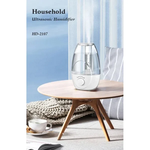 hd-2107 ultrasonic room humidifier cold mist maker 2.5 litre water capacity with night light