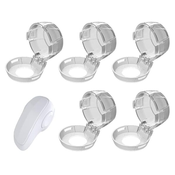 2 pc's stove knob lock baby safety stove gas knob covers & childproof oven lock, kitchen safety stove locks for babies & toddlers - Image 6