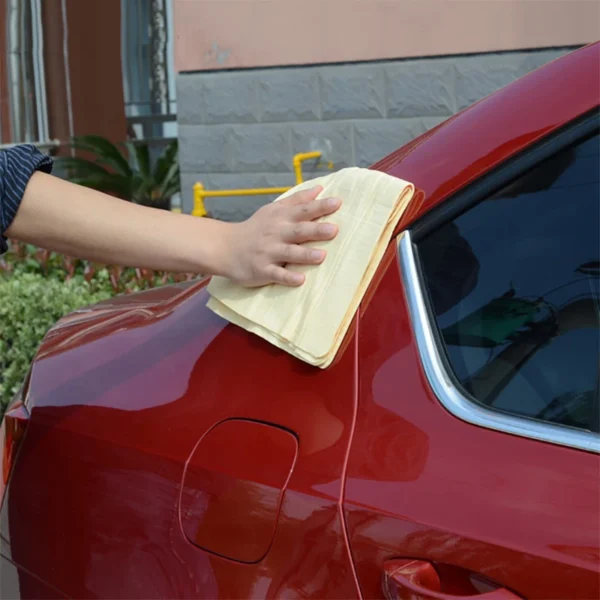 clean cham absorbant car, home cleaning synthetic chamois leather magic cloth(random color) - Image 12
