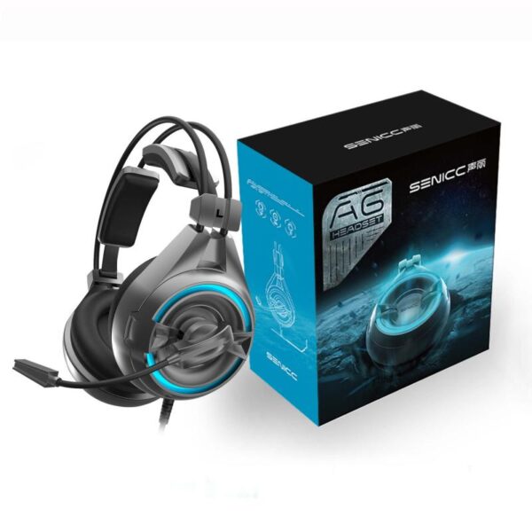senicc a6 headset usb high quality sound video game headset advance noise canceling technology - Image 8
