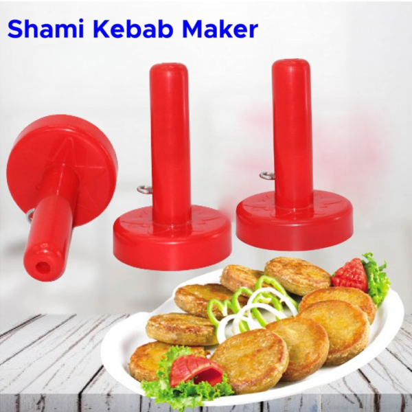 kabab maker set of 3 pcs (heart, star and round) (random color