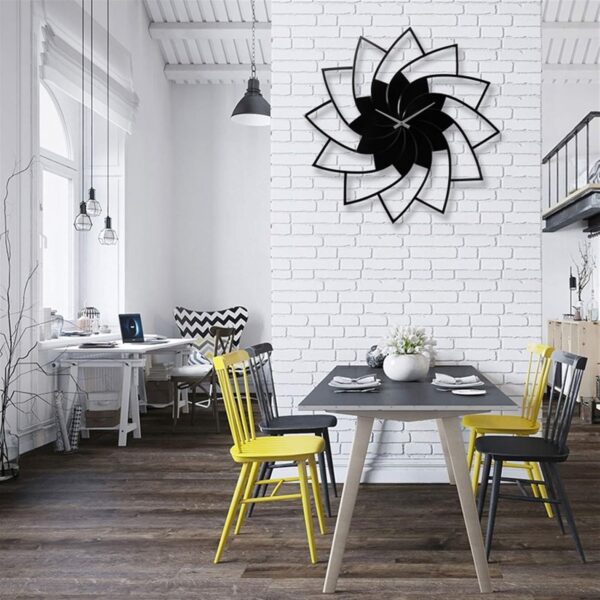 3d wooden floral wall clock modern home decorations for living room,bedroom - Image 5