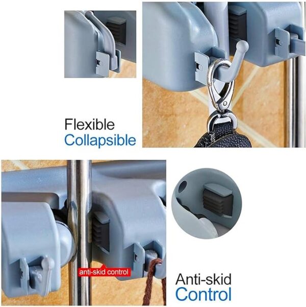 mop and broom holder wall mount | organizer for home garden garage and storage (random color) - Image 11