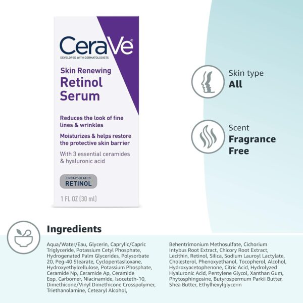 cerave, skin renewing retinol serum, (30 ml) - Image 6