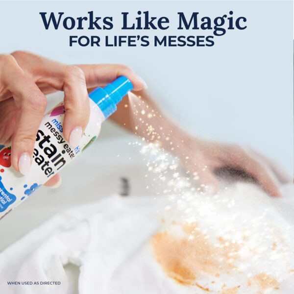 miss mouth's messy eater stain treater spray - stain remover - newborn & baby essentials - no dry cleaning food, grease, coffee off laundry, underwear, fabric - 100ml (for every color) - Image 2